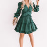 Sweet And Stunning Babydoll Dress In Hunter Green Image - 1