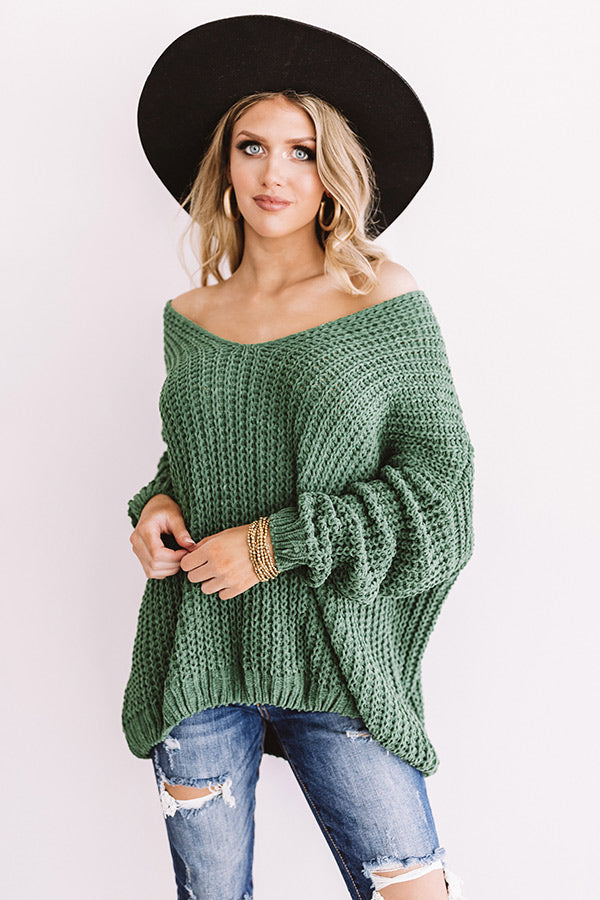 Eye Candy Tunic Sweater In Green • Impressions Online Boutique