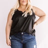 Center Stage Spotlight Lace Tank In Black Curves Image - 1