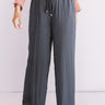 The Bold And The Fashionable Satin Pants In Charcoal Image - 1