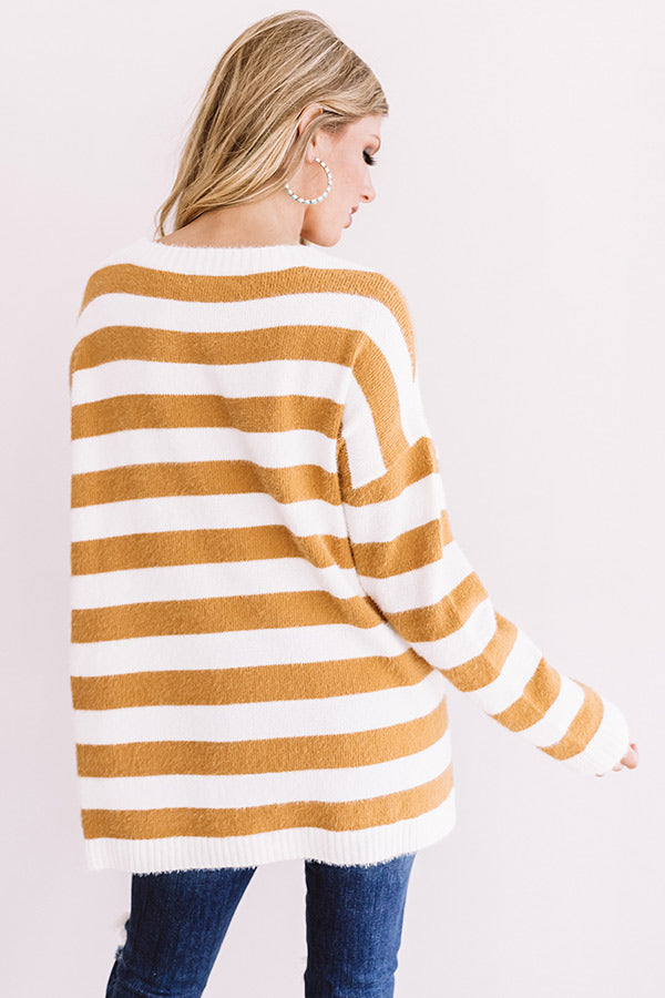 Autumn Trek Stripe Sweater In Mustard Image - 4