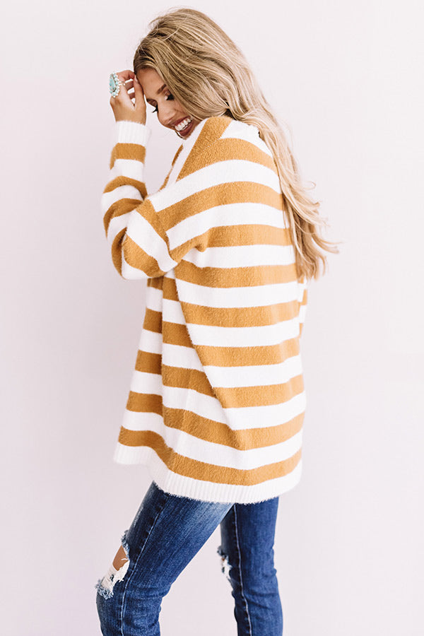 Autumn Trek Stripe Sweater In Mustard Image - 3