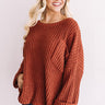 Autumn Bliss Knit Sweater In Rust Image - 1