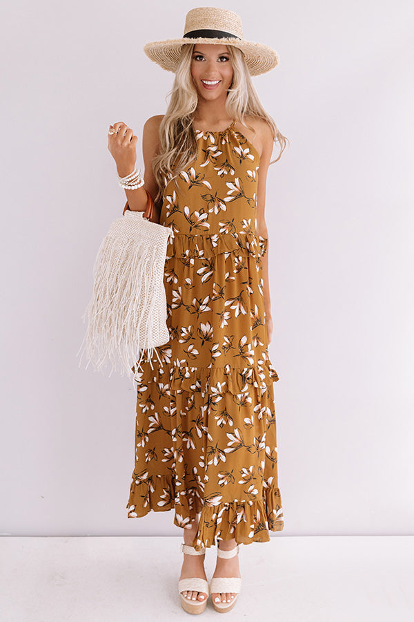 Napa Valley Vacay Floral Maxi Dress Image - 1