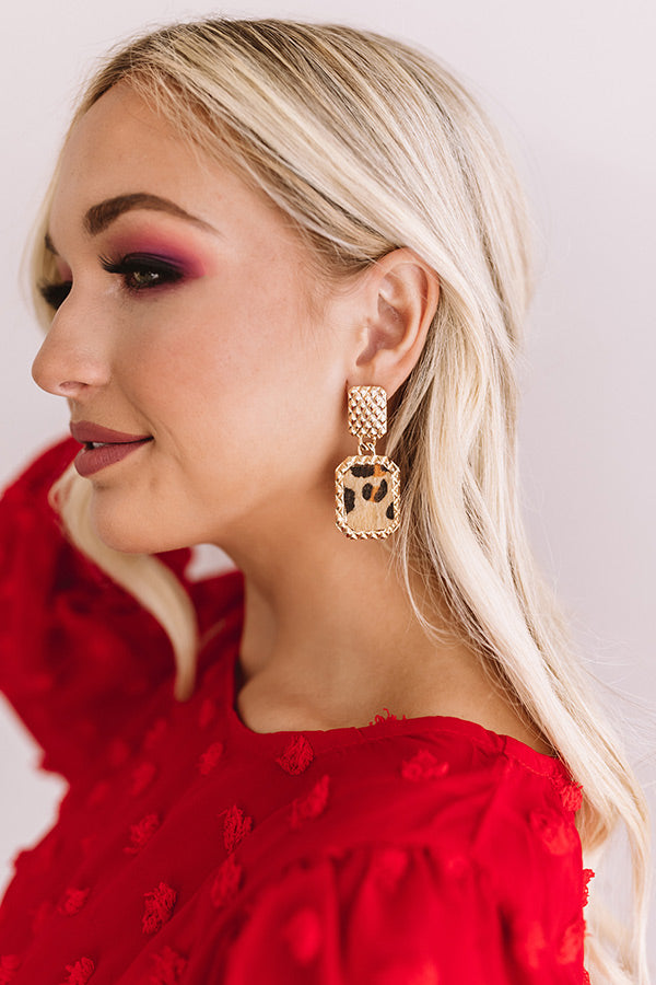 Private Jets Only Earrings In Leopard Image - 2