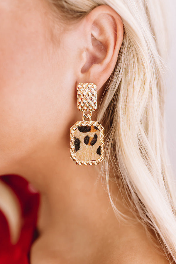 Private Jets Only Earrings In Leopard Image - 3
