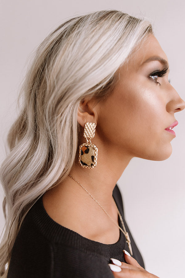 Private Jets Only Earrings In Leopard Image - 1