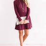 Aspen In Autumn Shift Dress In Wine Image - 1