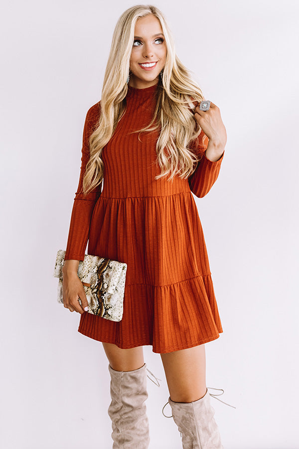 Aspen In Autumn Shift Dress In Pumpkin Image - 2