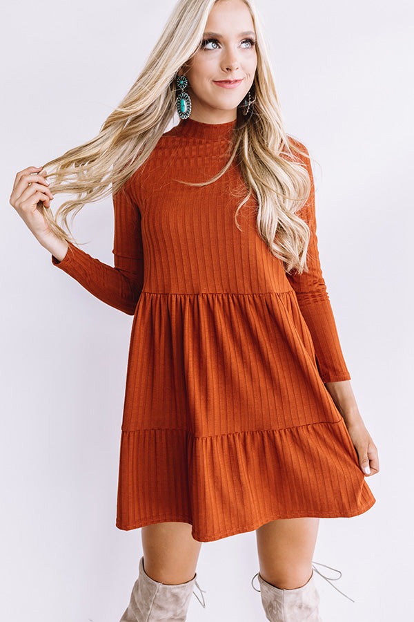 Aspen In Autumn Shift Dress In Pumpkin Image - 5