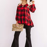 Sweetie Pie Plaid Babydoll Top In Red Image - 1