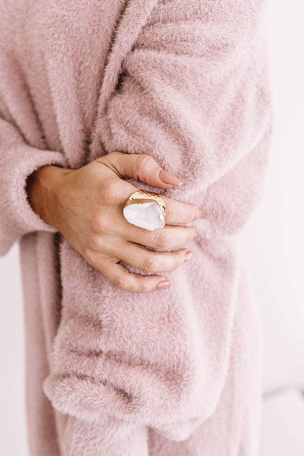 Chic Sway Druzy Ring In White Image - 2