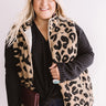 Bunny Slope Leopard Sherpa Vest In Khaki Curves Image - 1