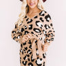 Spotted In Manhattan Leopard Sweater Dress In Iced Mocha Image - 1
