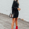 Cheers For Cozy Sweater Dress In Black Image - 1
