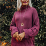 Fallin' For Autumn Knit Sweater In Wine Image - 1