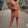 Cheers For Cozy Sweater Dress In Rust Image - 1