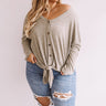 Social Debut Button Up Top In Pear Curves Image - 1