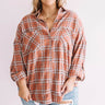 California Campfire Plaid Top In Cinnamon  Curves Image - 1