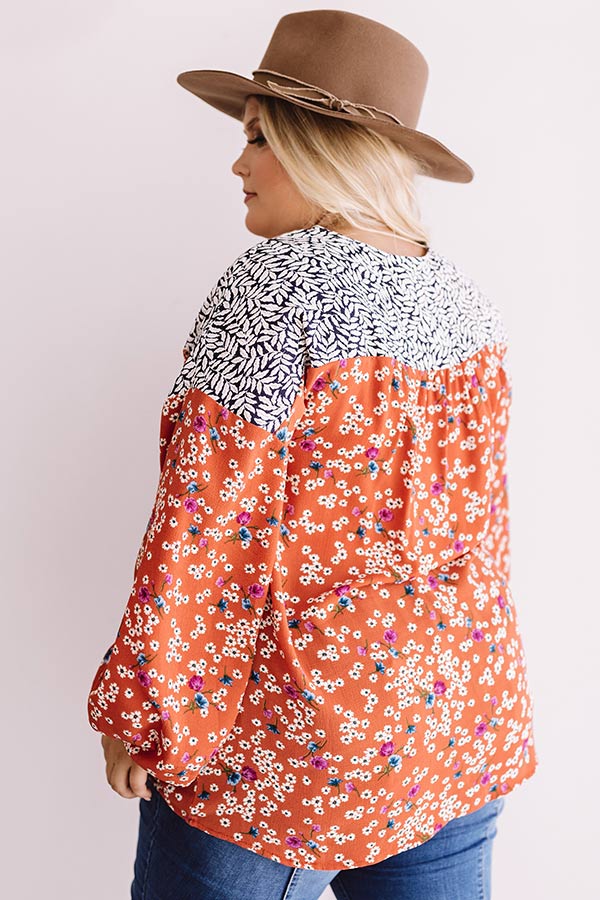 Afternoon Tea Time Floral Shift Top Curves Image - 3