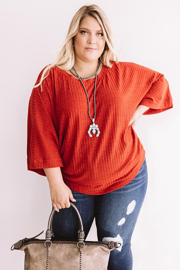 Sweet Embrace Ribbed Shift Top Curves Image - 1