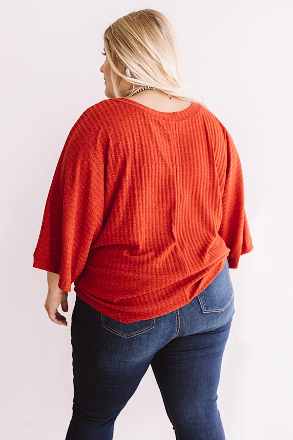 Sweet Embrace Ribbed Shift Top Curves Image - 3