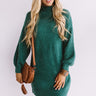 Cheers For Cozy Sweater Dress In Hunter Green Image - 1
