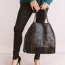 Hearts Run Wild Snake Print Tote In Navy Image - 1