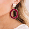 Good Side Earrings In Merlot Image - 1