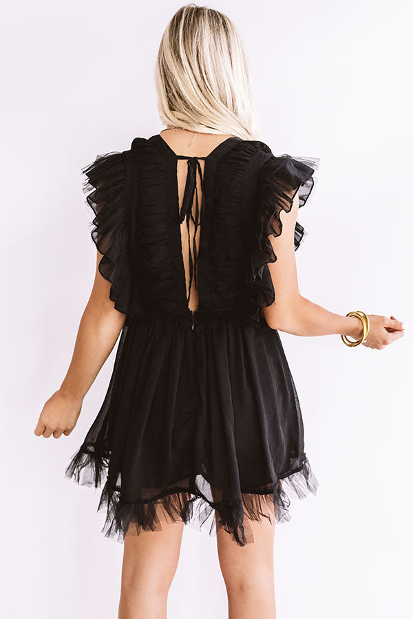 Ritzy In San Francisco Ruffle Romper In Black Image - 5