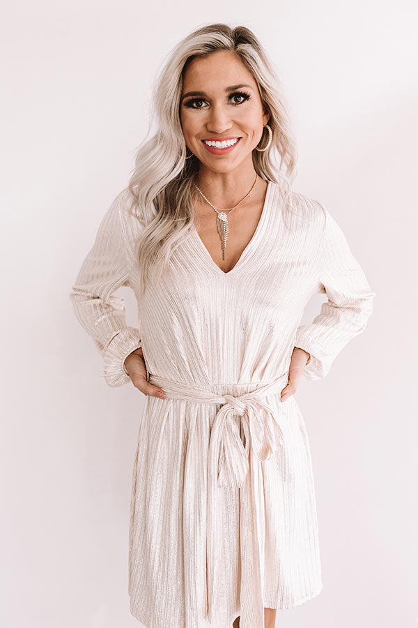 City Sparkles Dress in Champagne Image - 1