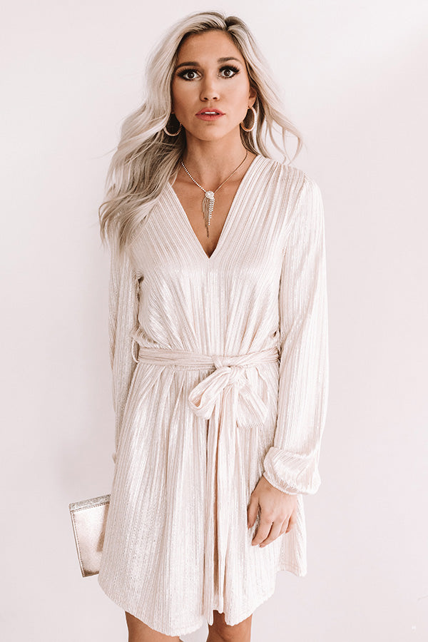 City Sparkles Dress in Champagne Image - 4