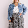 The Danielle Distressed Denim Jacket Curves Image - 1