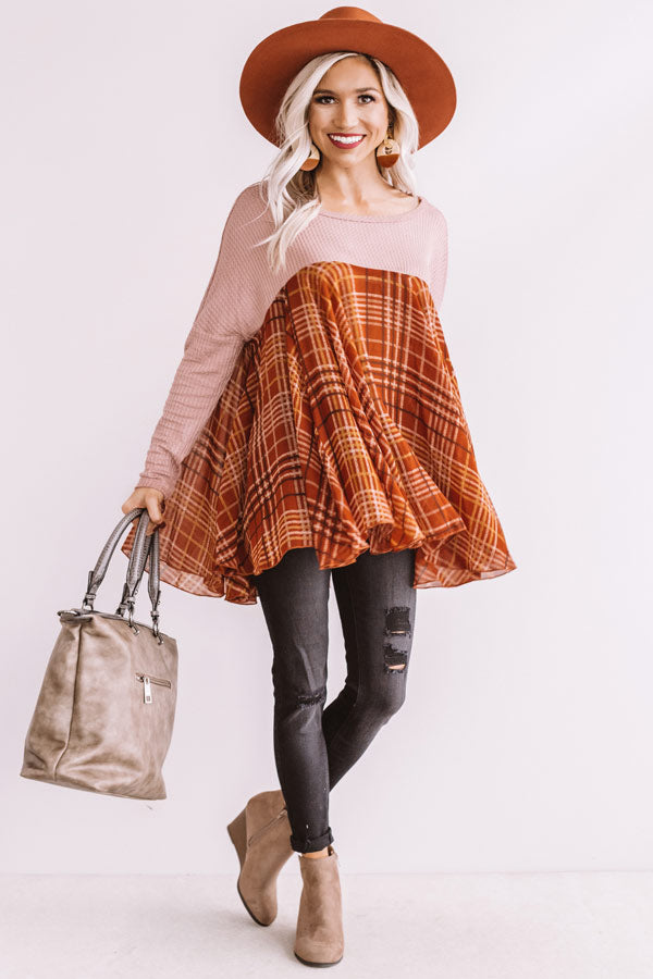 Easy Going Girl Shift Top In Blush Image - 1