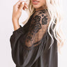 Seriously Smitten Lace Shift Top In Black Image - 1