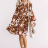 Garden Party Floral Shift Dress In Rust Image - 1