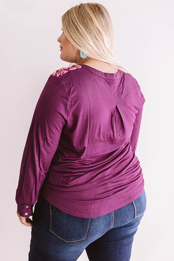 Coming Up Roses Velvet Burnout Shift Top Curves Image - 3