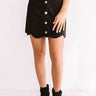 Soho Flow Faux Suede Skirt In Black Image - 1