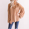 Seriously Smitten Lace Shift Top In Mocha Image - 1