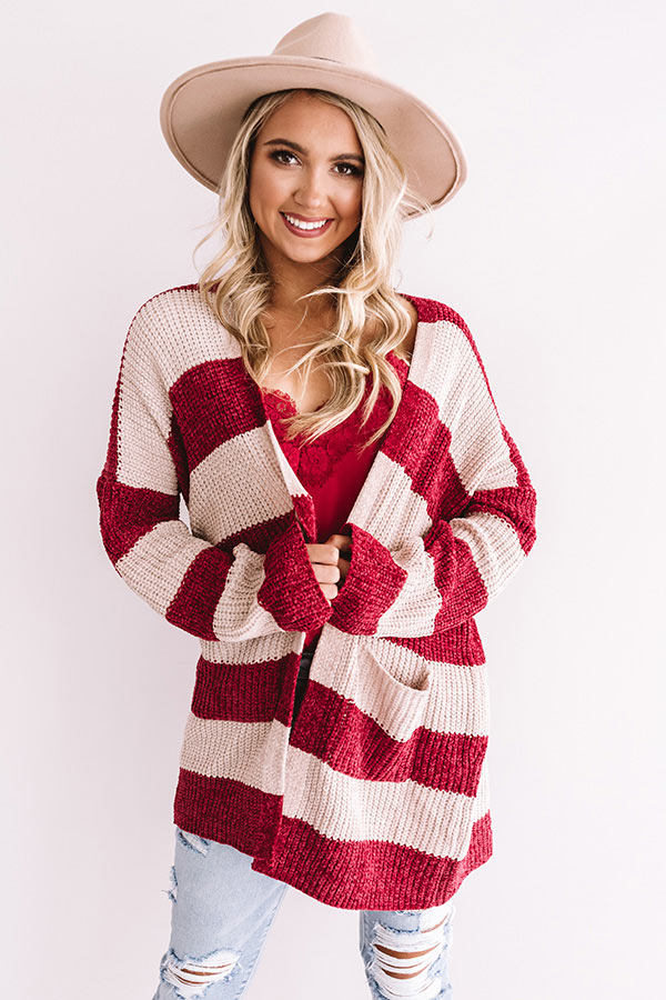 Sweetest Of All Stripe Chenille Cardigan Image - 3