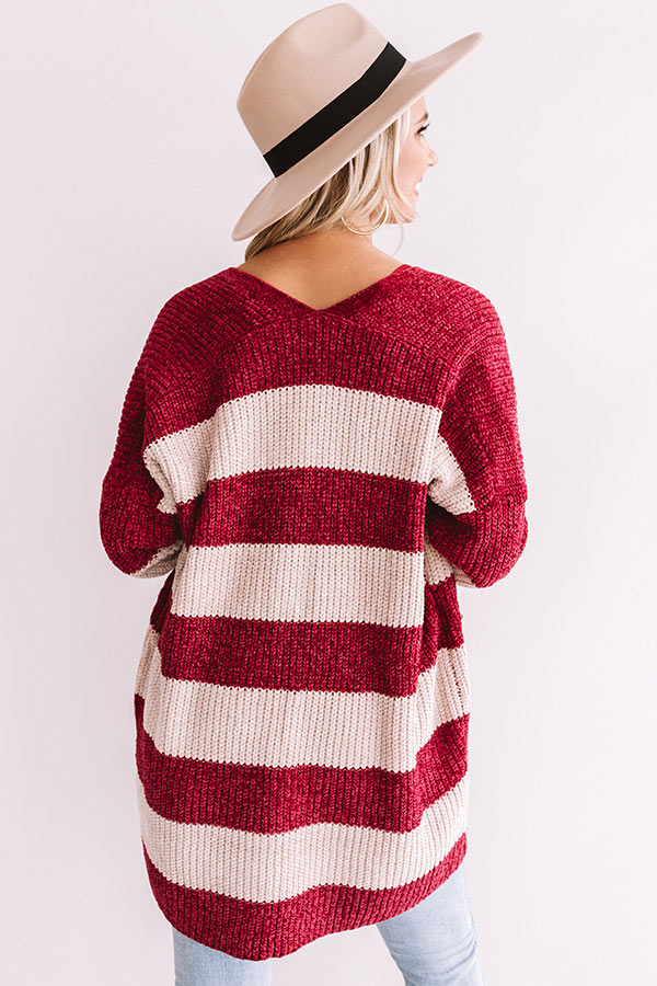 Sweetest Of All Stripe Chenille Cardigan Image - 4