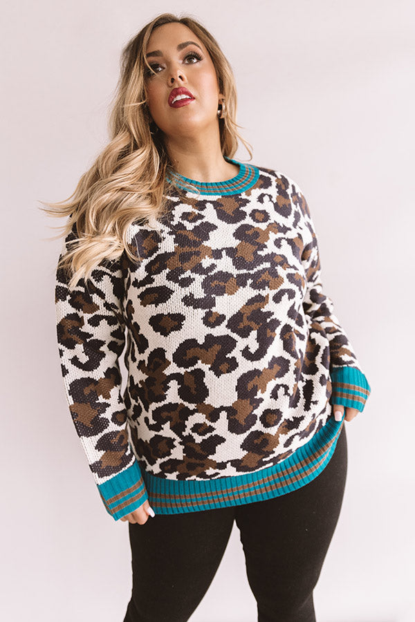 Ski Lessons In Love Leopard Sweater Curves Image - 3