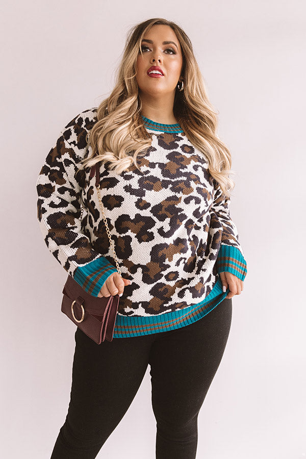 Ski Lessons In Love Leopard Sweater Curves Image - 1