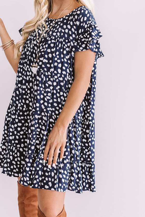 Southern Sunset Babydoll Dress In Navy Image - 2