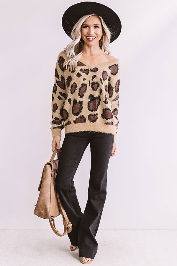 Sweet Dreams Are Made Of Snuggles Leopard Sweater