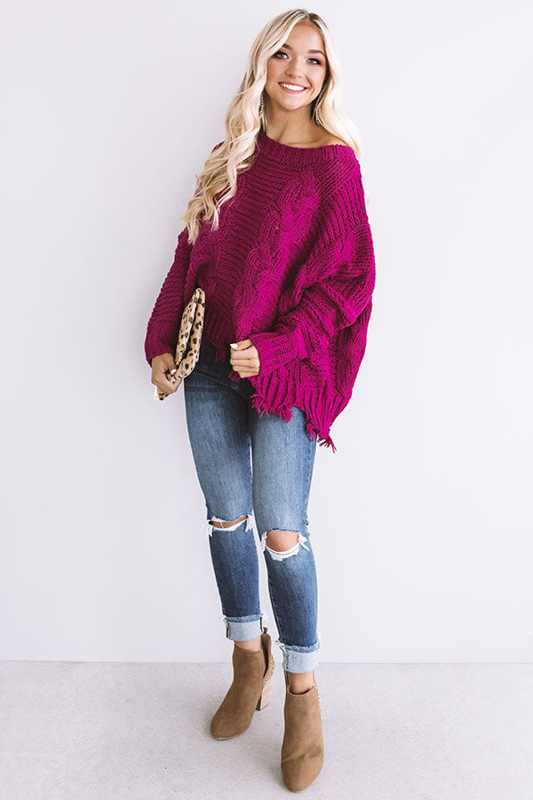 Blessed And Obsessed Cable Knit Sweater Image - 2