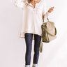 Just Dream Waffle Knit Top In Birch Image - 1