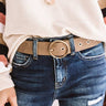 Close Up Ready Faux Leather Belt In Taupe Image - 1