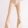 The Jasper High Waist Corduroy Flare In Khaki Image - 1