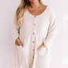 Bring On The Lattes Babydoll Tunic Dress In Cream Curves Image - 1